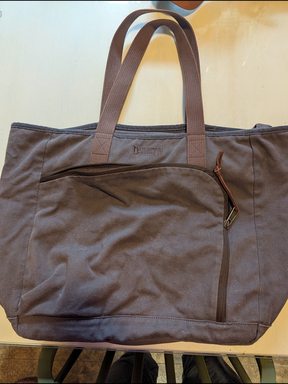 Duluth Trading co Canvas Tote Bag - deep purple